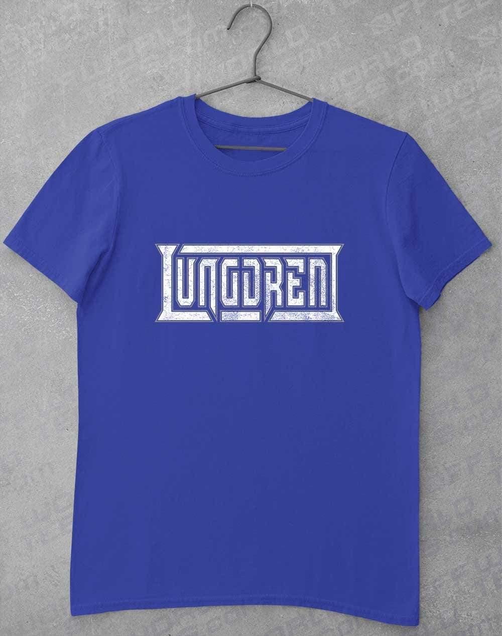 LUNGDREN Vintage Logo - T-Shirt S / Royal  - Off World Tees