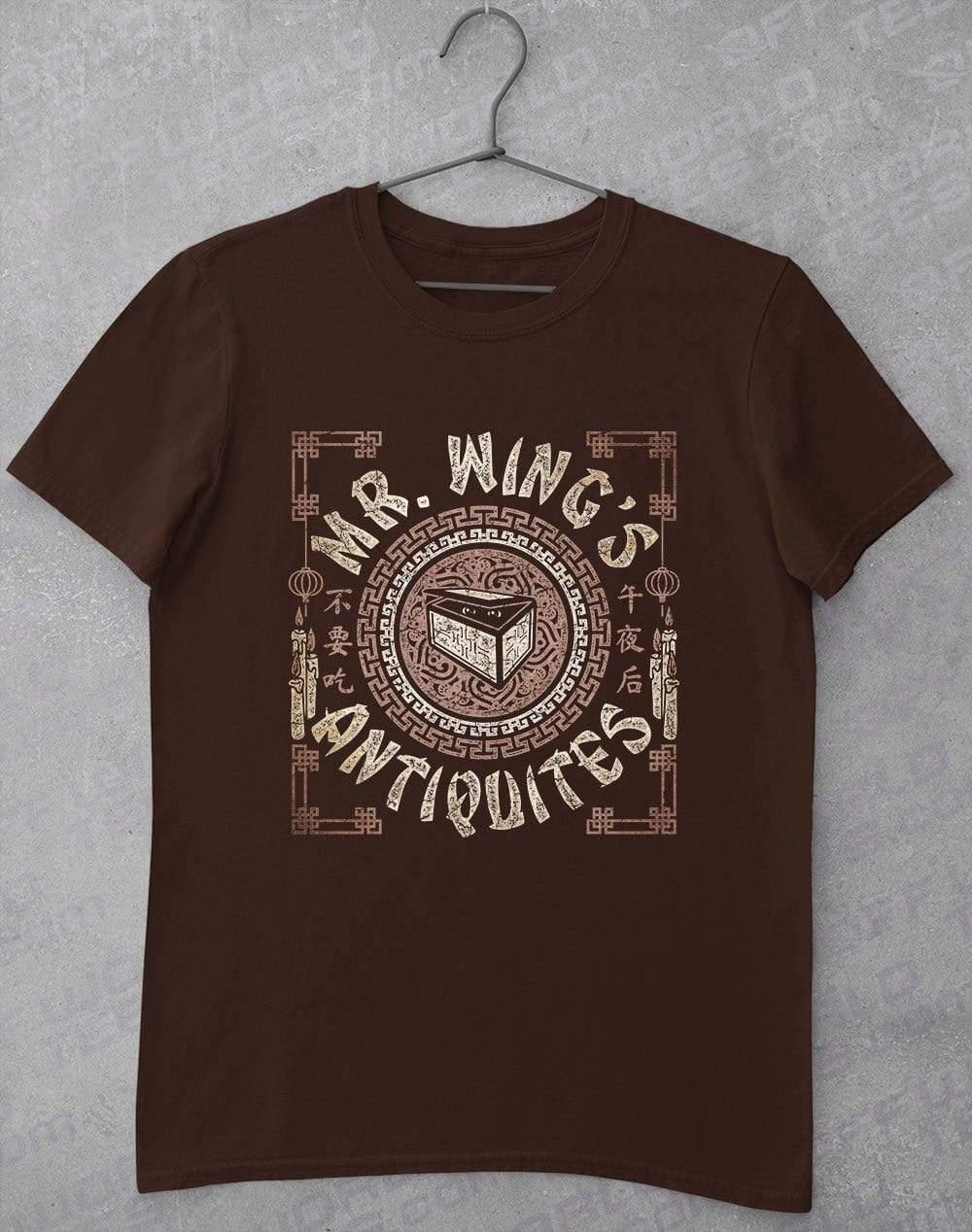 Mr Wing's Antiquites T-Shirt S / Dark Chocolate  - Off World Tees