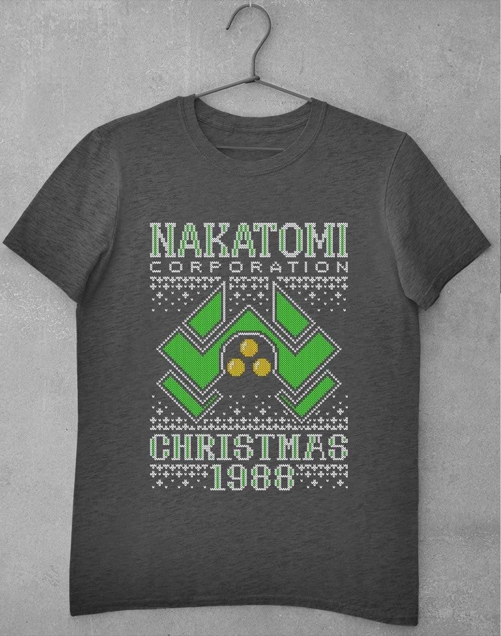 Nakatomi Christmas 1988 Knitted-Look T-Shirt S / Dark Heather  - Off World Tees