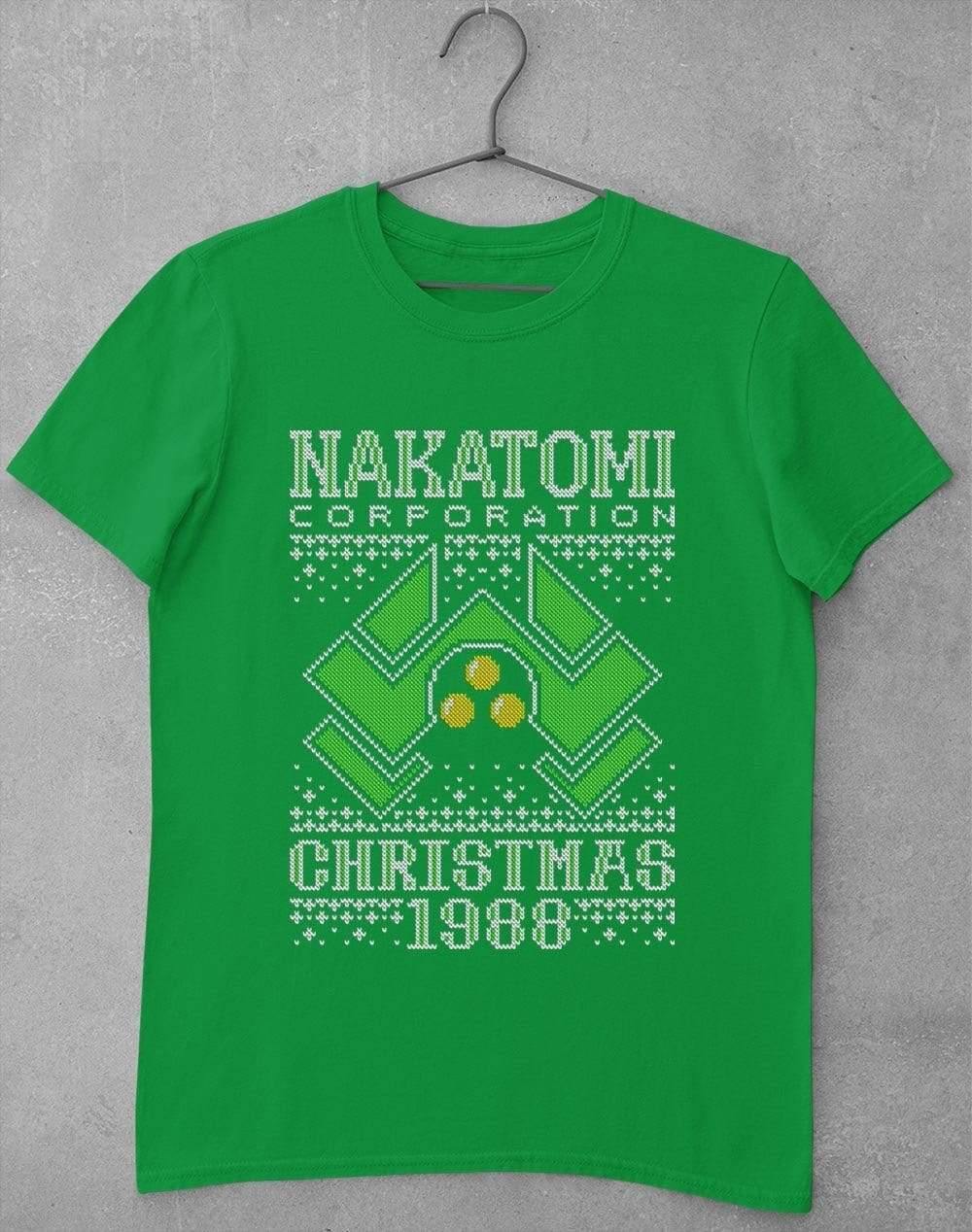 Nakatomi Christmas 1988 Knitted-Look T-Shirt S / Irish Green  - Off World Tees