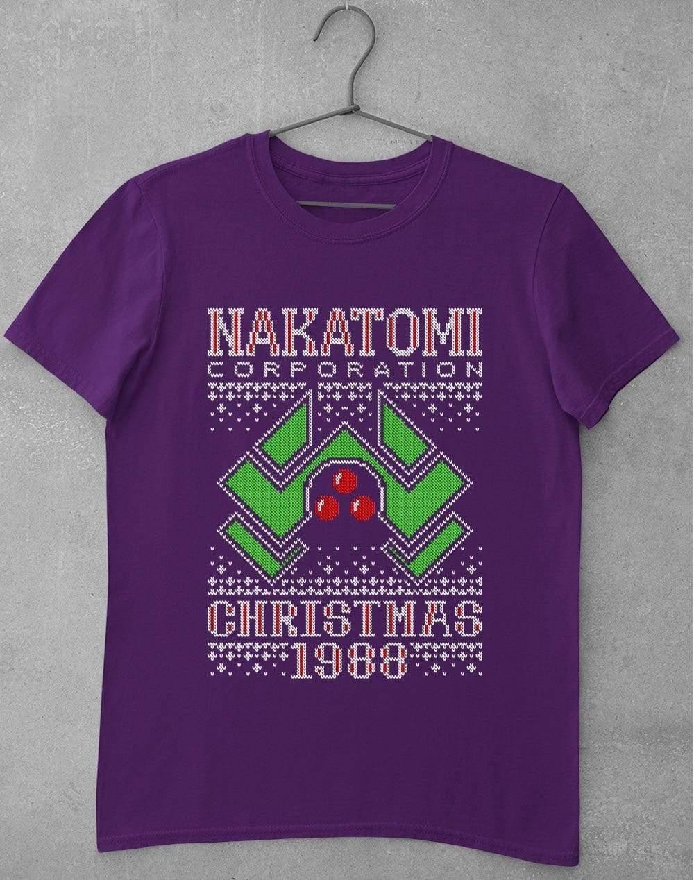 Nakatomi Christmas 1988 Knitted-Look T-Shirt S / Purple  - Off World Tees