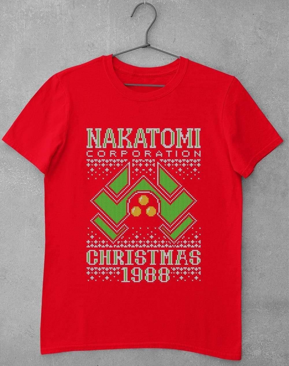 Nakatomi Christmas 1988 Knitted-Look T-Shirt S / Red  - Off World Tees