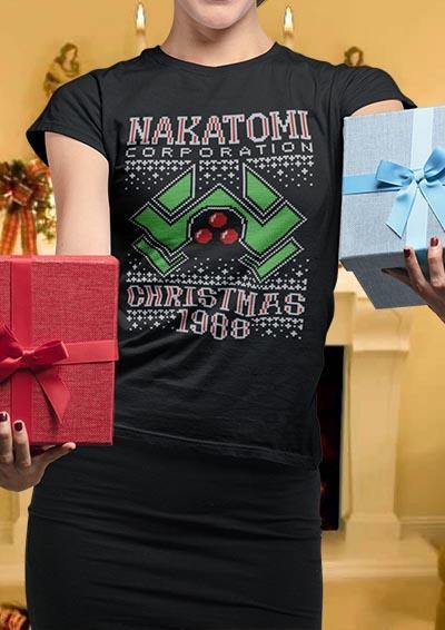 Nakatomi Christmas 1988 Knitted-Look Women's T-Shirt  - Off World Tees