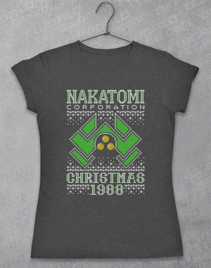 Nakatomi Christmas 1988 Knitted-Look Women's T-Shirt 8-10 / Dark Heather  - Off World Tees