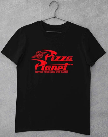 Pizza Planet Distressed Logo T-Shirt S / Black  - Off World Tees