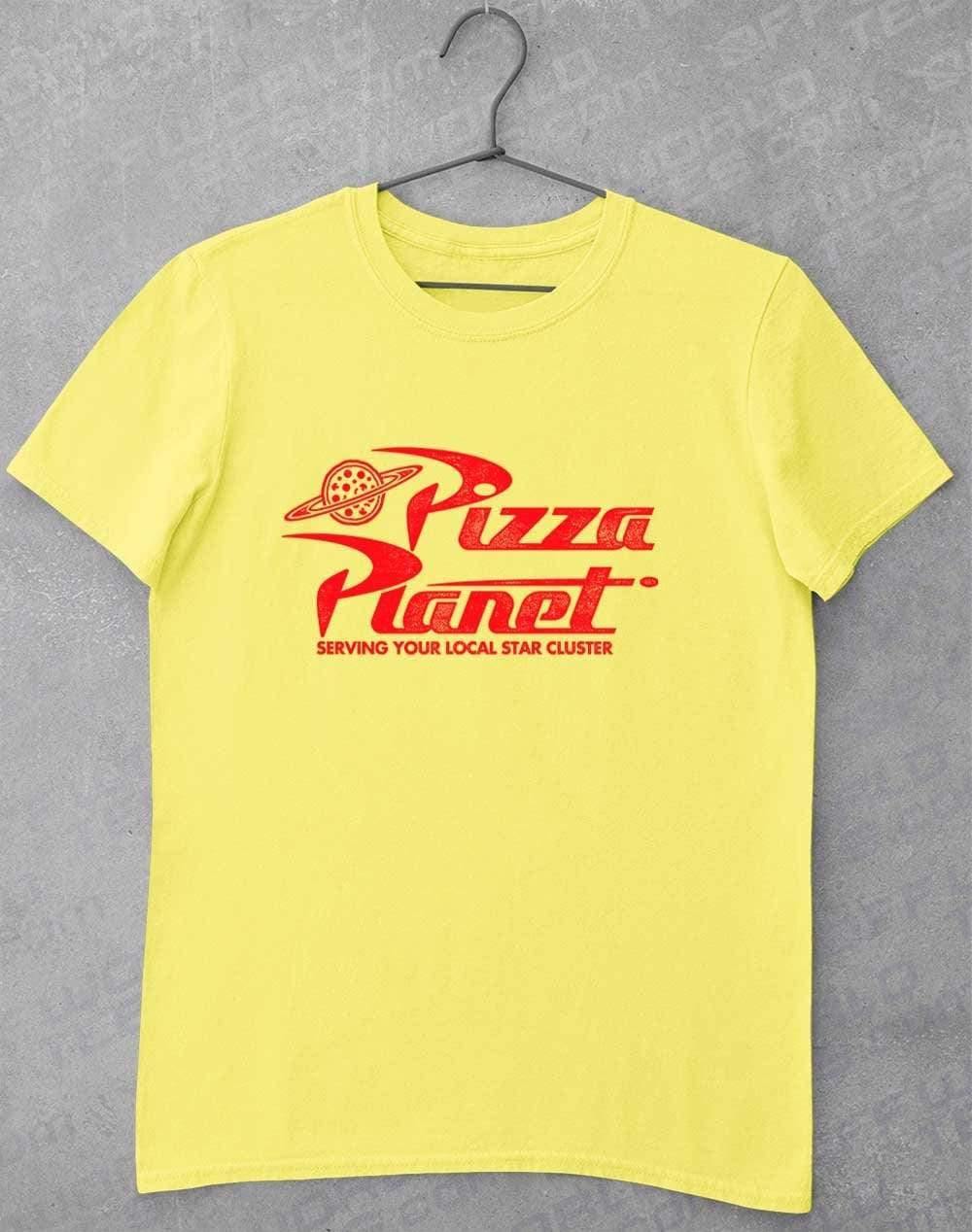 Pizza Planet Distressed Logo T-Shirt S / Cornsilk  - Off World Tees
