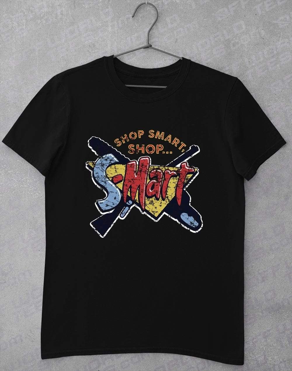 S-Mart Chainsaw & Gun T-Shirt S / Black  - Off World Tees