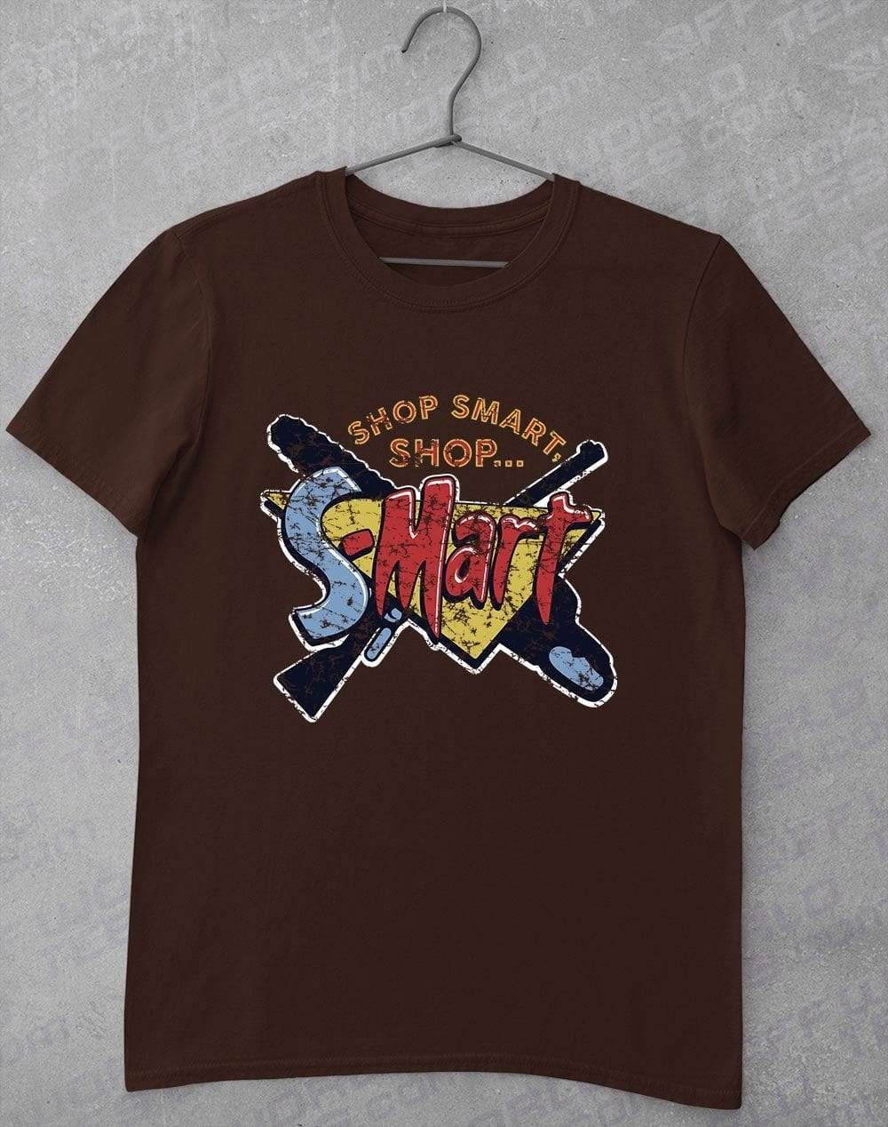 S-Mart Chainsaw & Gun T-Shirt S / Dark Chocolate  - Off World Tees