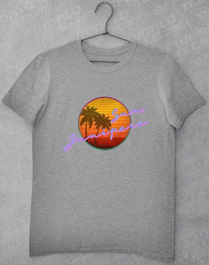 San Junipero 80s Neon T-Shirt S / Heather Grey  - Off World Tees