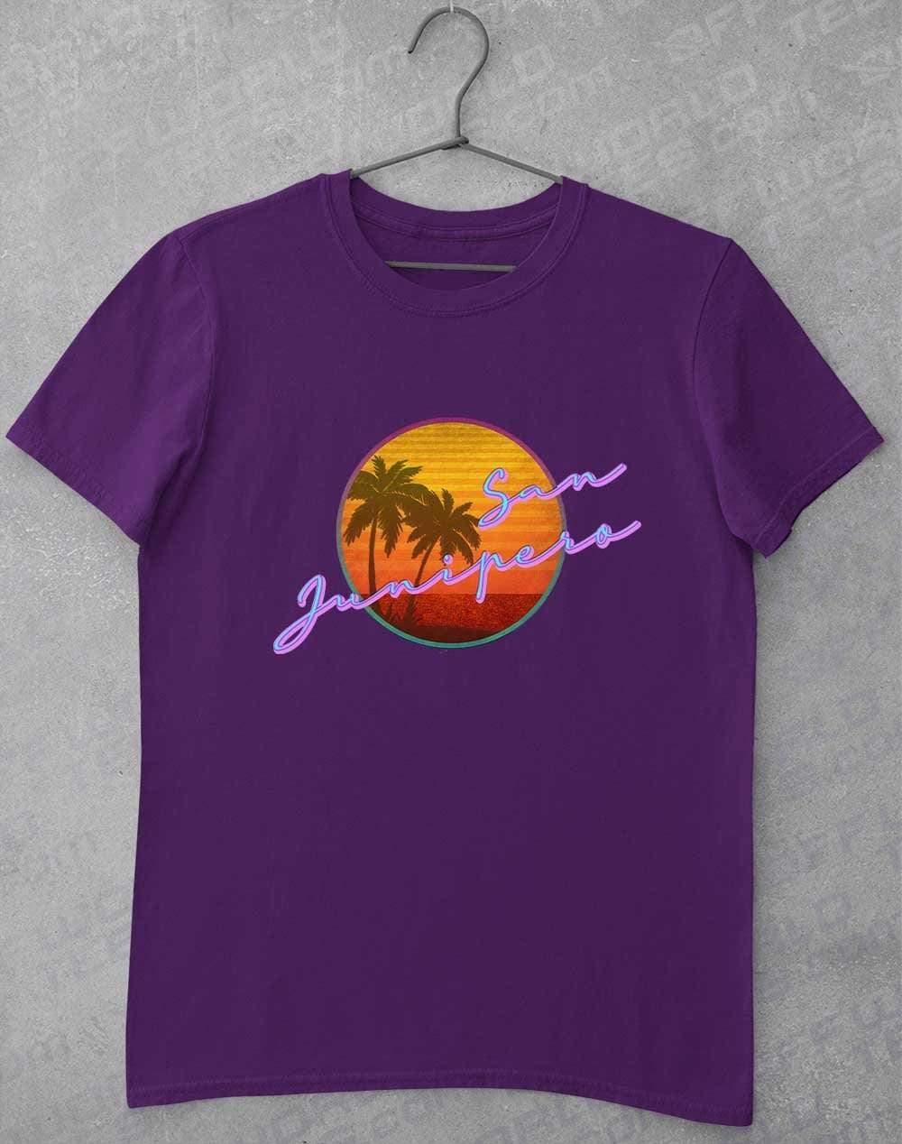 San Junipero 80s Neon T-Shirt S / Purple  - Off World Tees