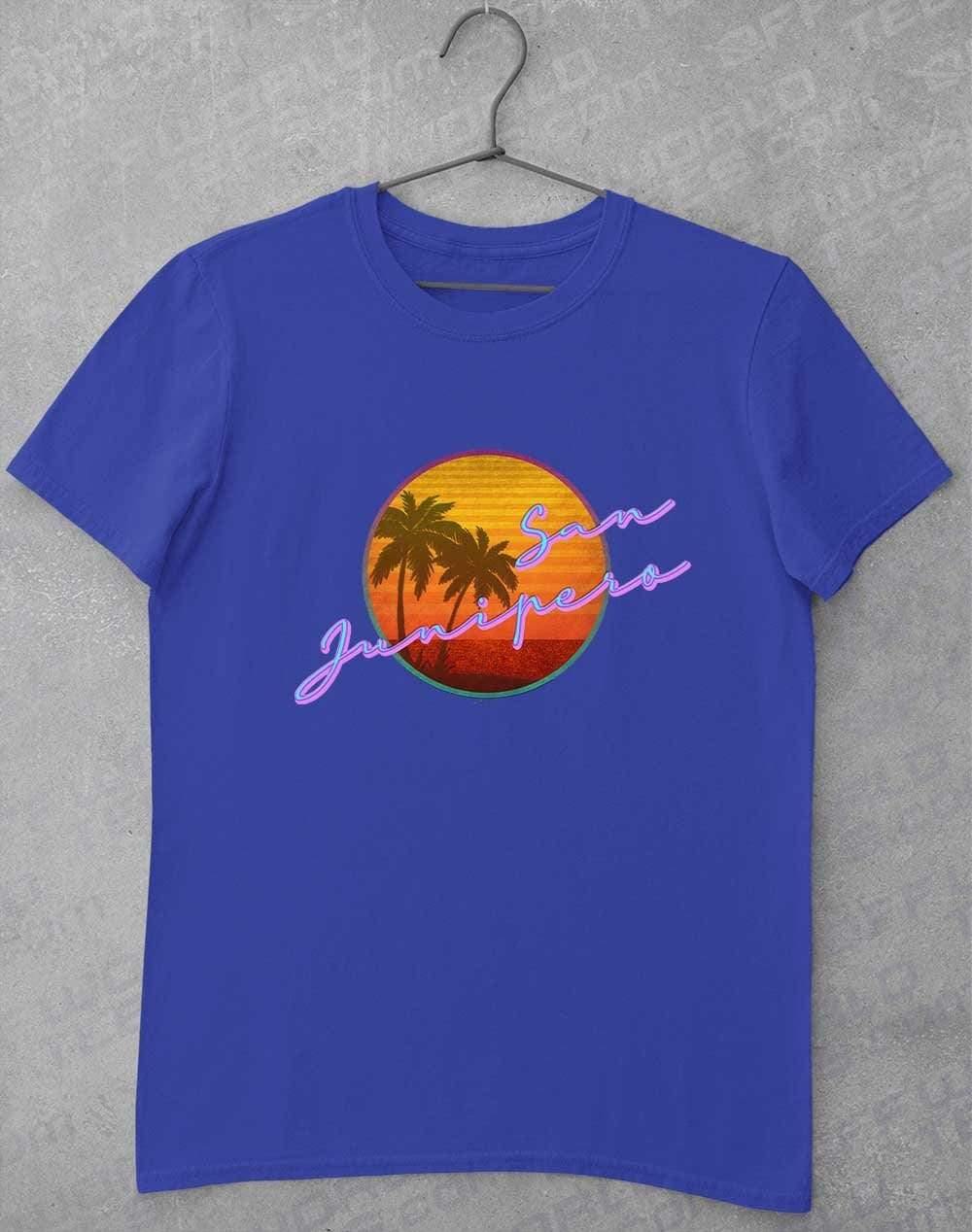 San Junipero 80s Neon T-Shirt S / Royal  - Off World Tees