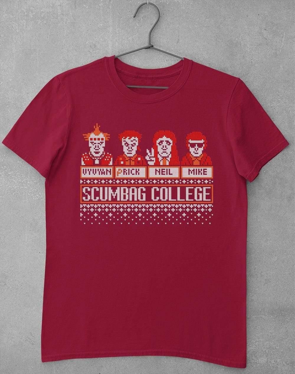 Scumbag College Festive Knitted-Look T-Shirt S / Cardinal Red  - Off World Tees