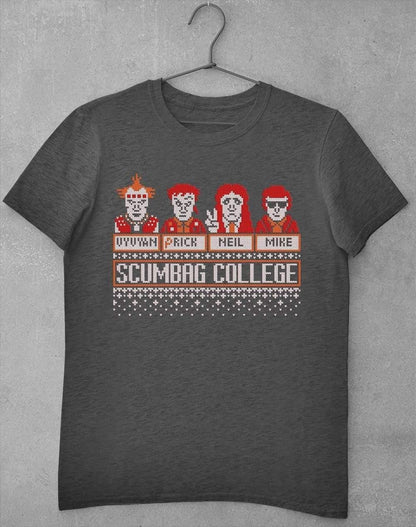 Scumbag College Festive Knitted-Look T-Shirt S / Dark Heather  - Off World Tees