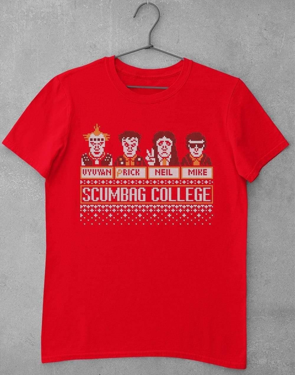 Scumbag College Festive Knitted-Look T-Shirt S / Red  - Off World Tees
