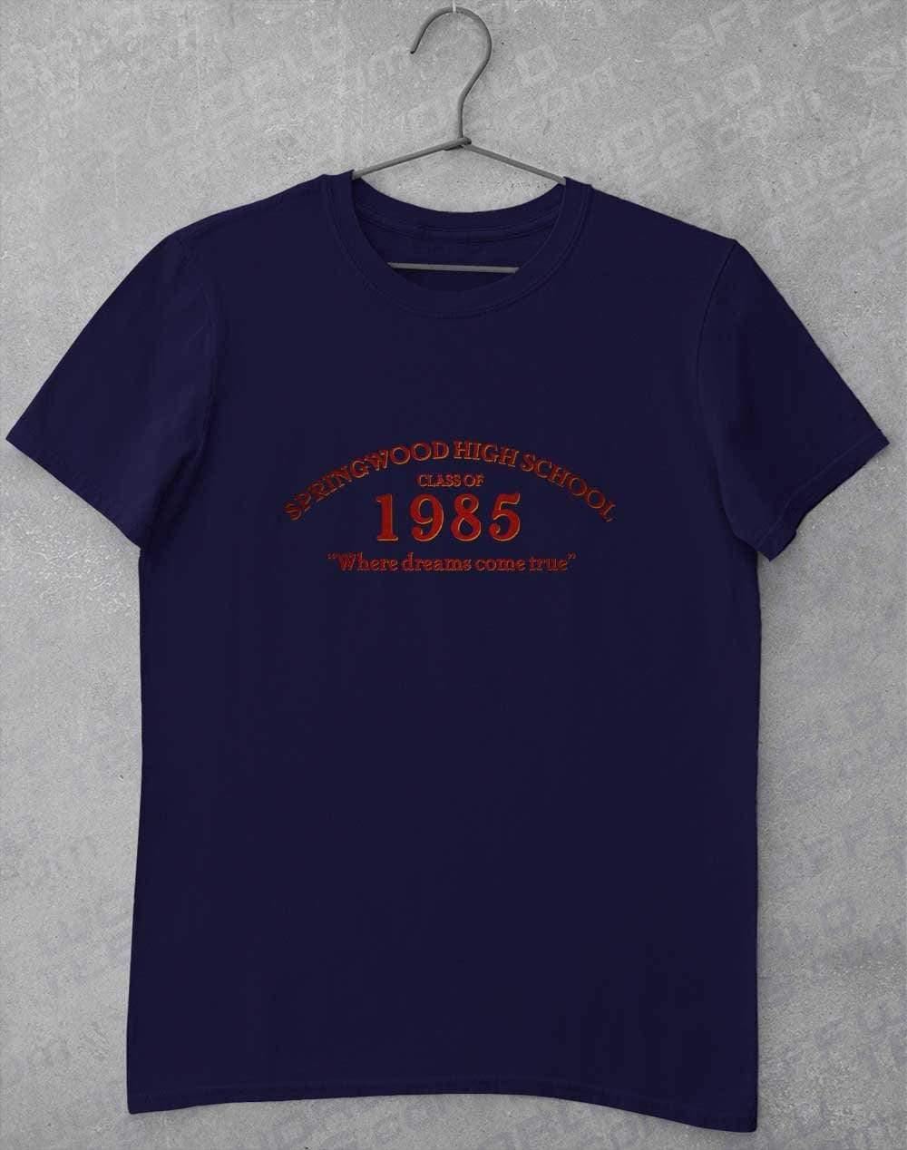Springwood High School Retro T-Shirt S / Navy  - Off World Tees