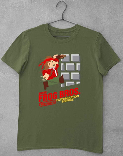 Super Frog Bros T-Shirt S / Military Green  - Off World Tees