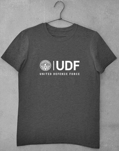 UDF United Defense Force T-Shirt S / Dark Heather  - Off World Tees