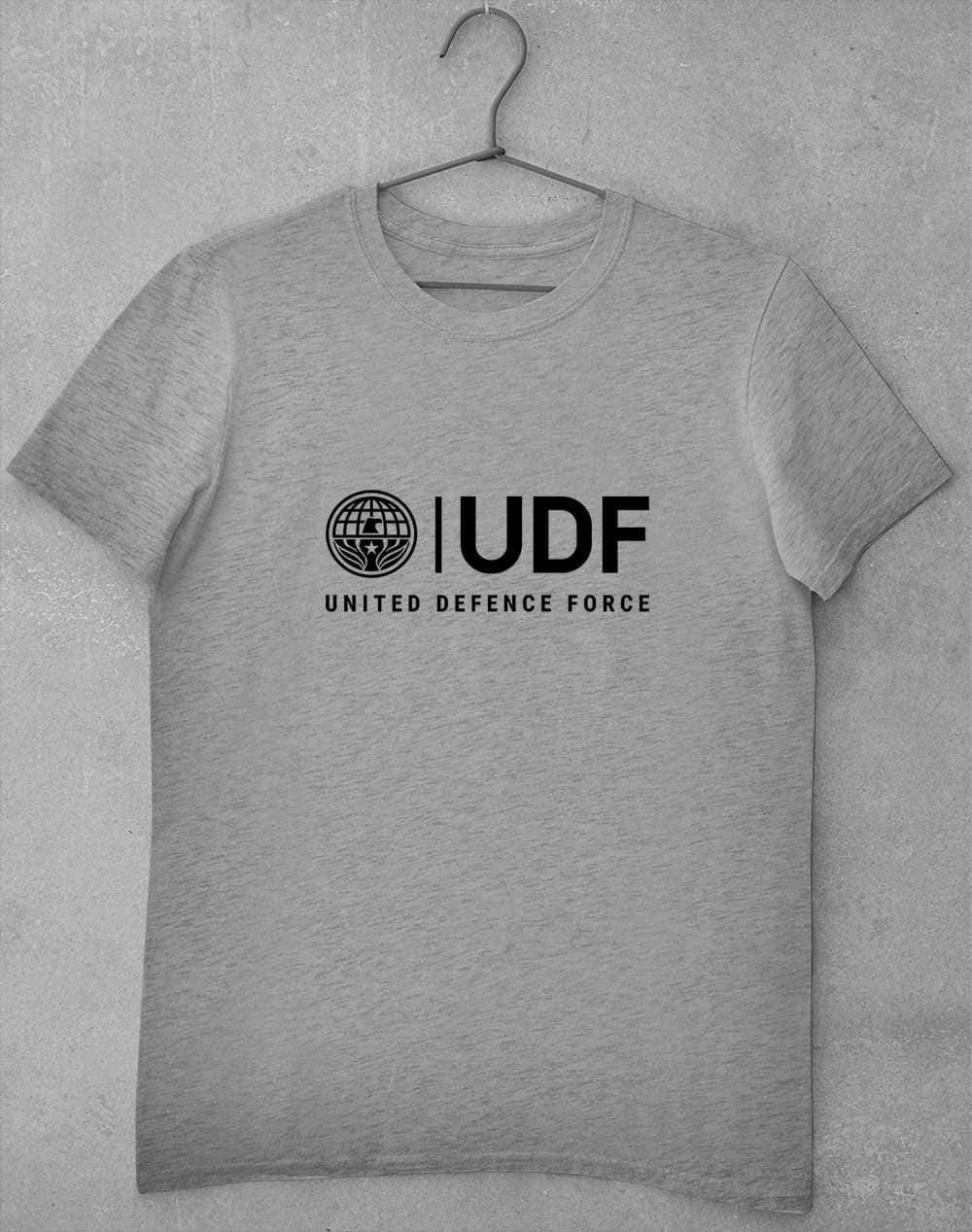 UDF United Defense Force T-Shirt S / Heather Grey  - Off World Tees