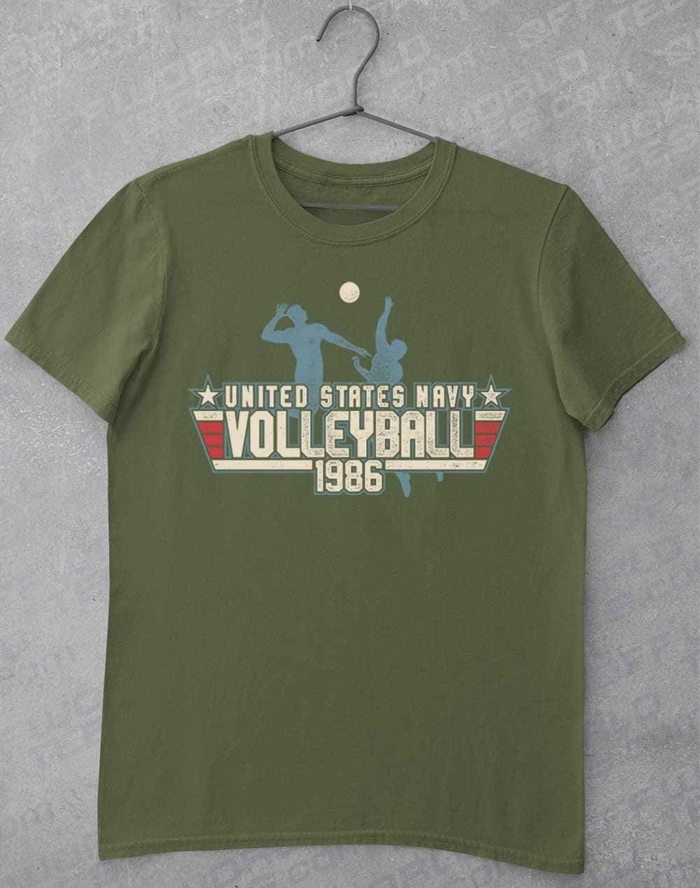 US Navy Volleyball 1986 T-Shirt S / Military Green  - Off World Tees