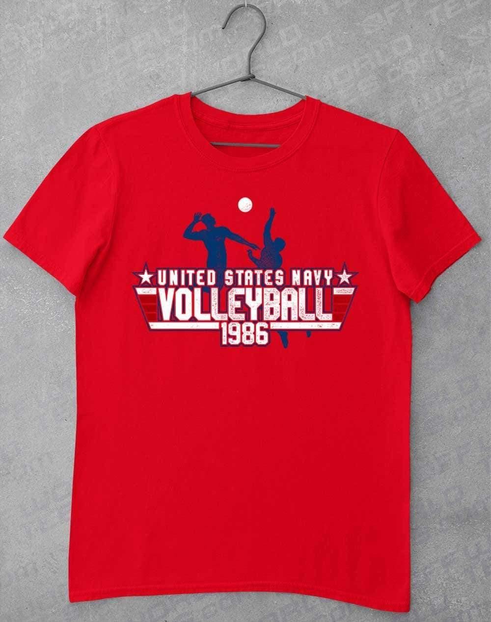 US Navy Volleyball 1986 T-Shirt S / Red  - Off World Tees