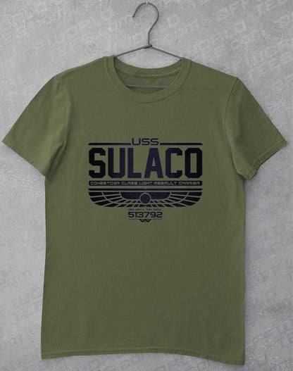 USS Sulaco T-Shirt S / Military Green  - Off World Tees