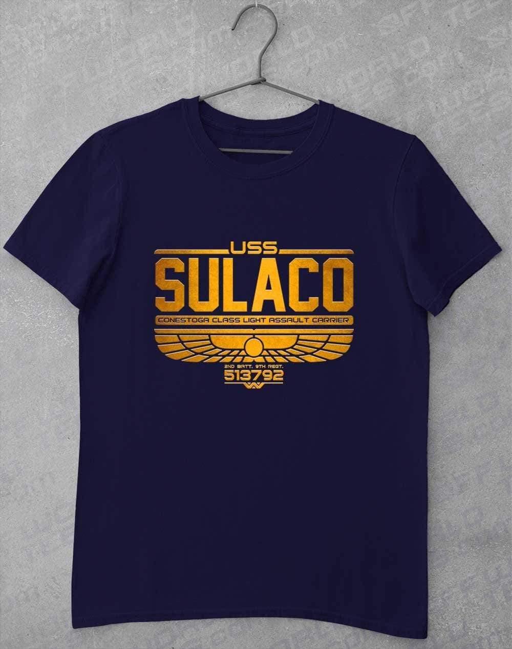 USS Sulaco T-Shirt S / Navy  - Off World Tees