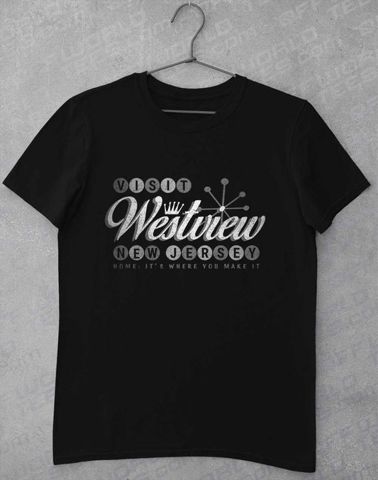 Visit Westview New Jersey T-Shirt S / Black  - Off World Tees