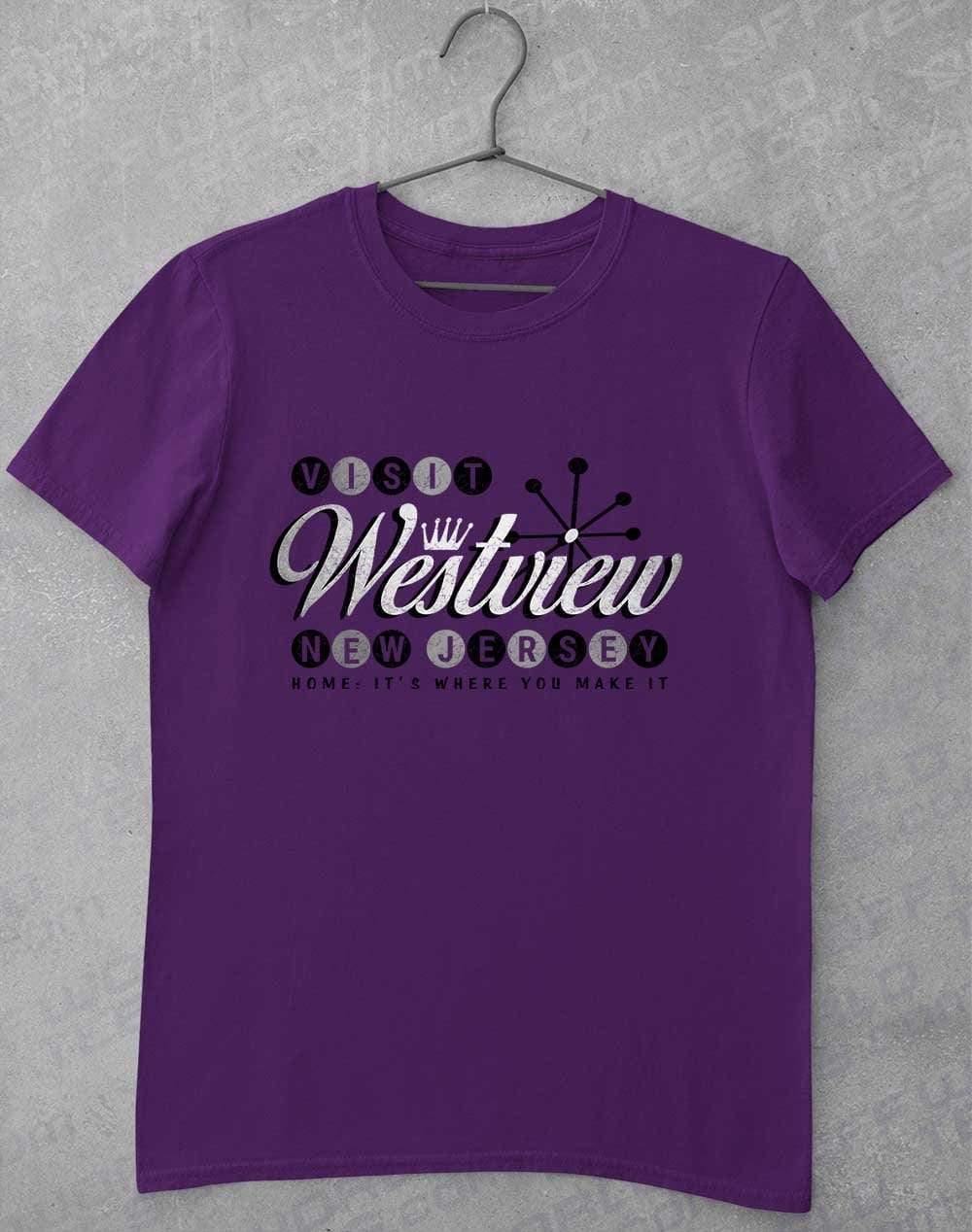 Visit Westview New Jersey T-Shirt S / Purple  - Off World Tees