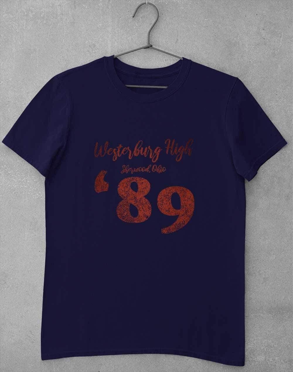 Westerburg High School 1989 Retro T-Shirt S / Navy  - Off World Tees