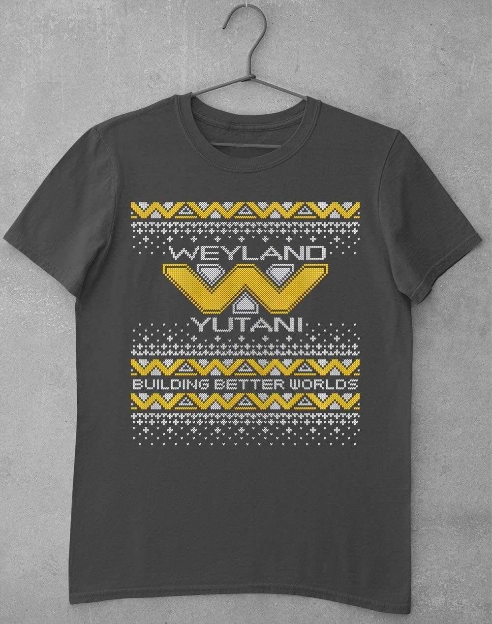 Weyland Yutani Festive Knitted-Look T-Shirt S / Charcoal  - Off World Tees