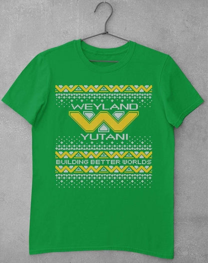 Weyland Yutani Festive Knitted-Look T-Shirt S / Irish Green  - Off World Tees