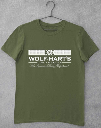 Wolf-Hart's Dining Experience T-Shirt S / Military Green  - Off World Tees