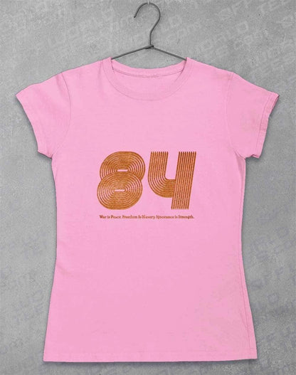 1984 War is Peace Distressed Womens T-Shirt 8-10 / Light Pink  - Off World Tees