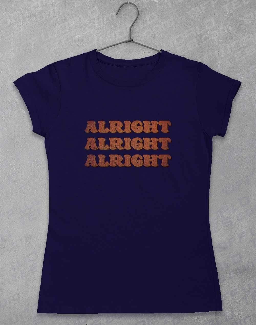 Alright Alright Alright Womens T-Shirt 8-10 / Navy  - Off World Tees