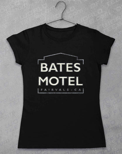 Bates Motel Sign Womens T-Shirt 8-10 / Black  - Off World Tees