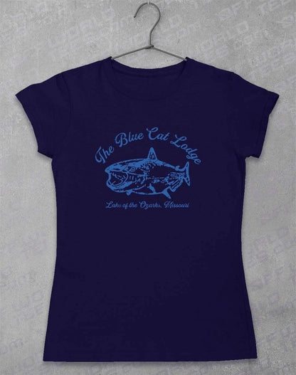 Blue Cat Lodge - Women's T-Shirt 8-10 / Navy  - Off World Tees