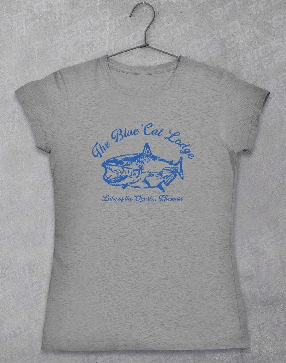 Blue Cat Lodge - Women's T-Shirt 8-10 / Sport Grey  - Off World Tees