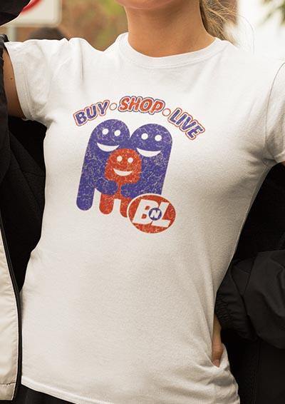 Buy Shop Live - Women's T-Shirt  - Off World Tees