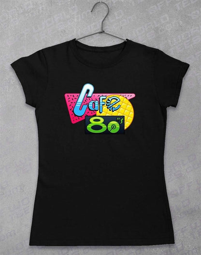 Cafe 80's - Women's T-Shirt 8-10 / Black  - Off World Tees