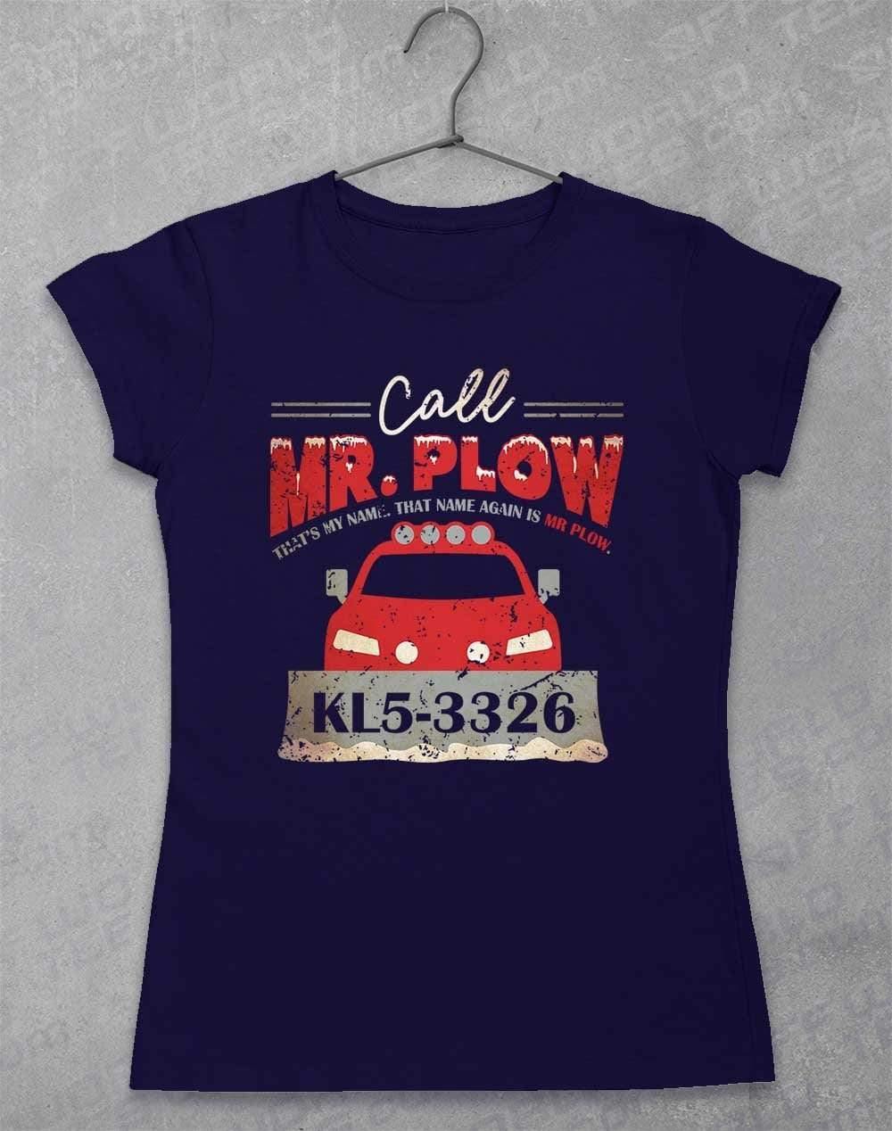 Call Mr Plow Womens T-Shirt 8-10 / Navy  - Off World Tees