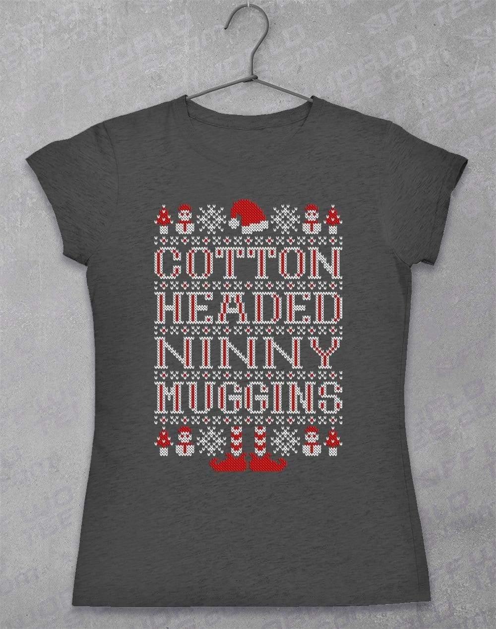 Cotton Headed Ninny Muggins Festive Knitted-Look Women's T-Shirt 8-10 / Dark Heather  - Off World Tees