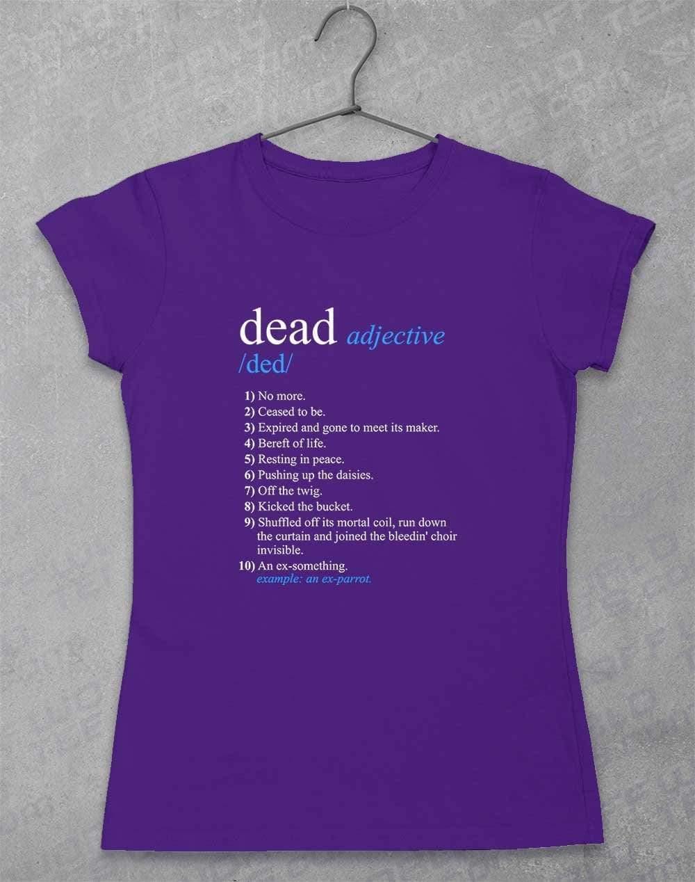 Dead Parrot Definition Womens T-Shirt 8-10 / Lilac  - Off World Tees