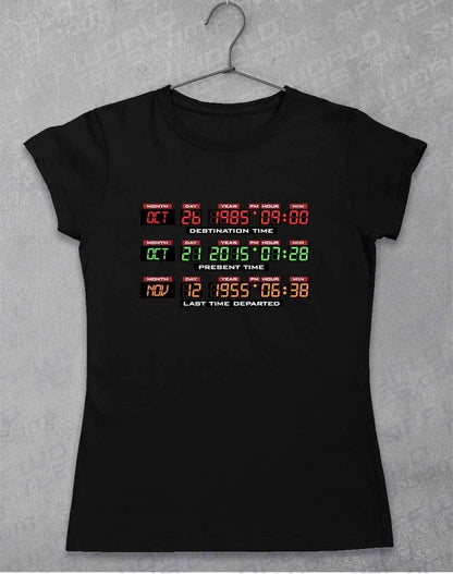 Delorean Dashboard Display Women's T-Shirt 8-10 / Black  - Off World Tees