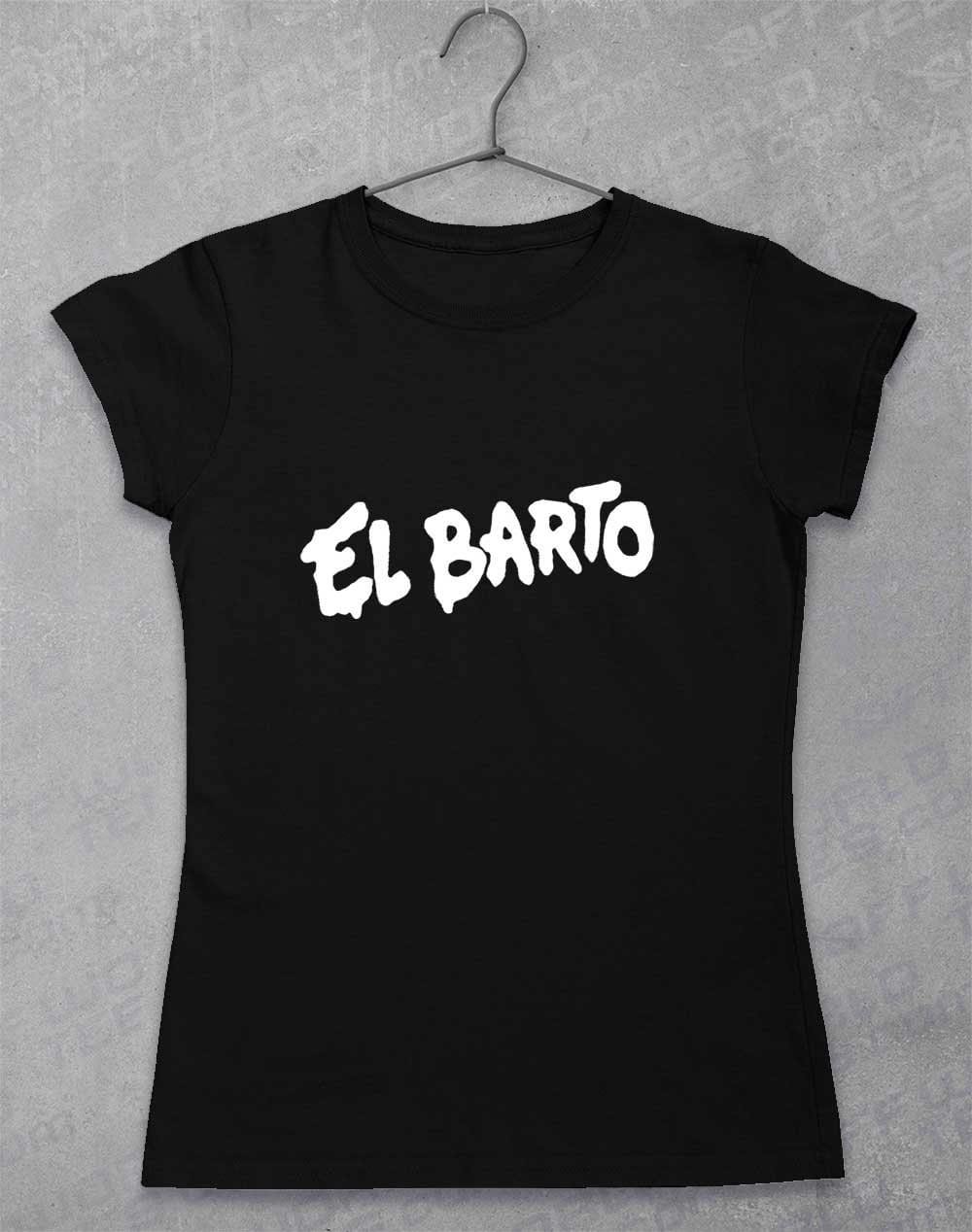 El Barto Tag Womens T-Shirt 8-10 / Black  - Off World Tees