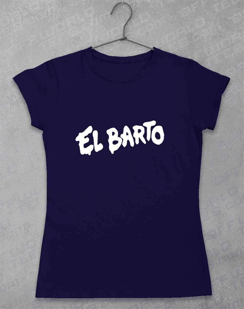 El Barto Tag Womens T-Shirt 8-10 / Navy  - Off World Tees