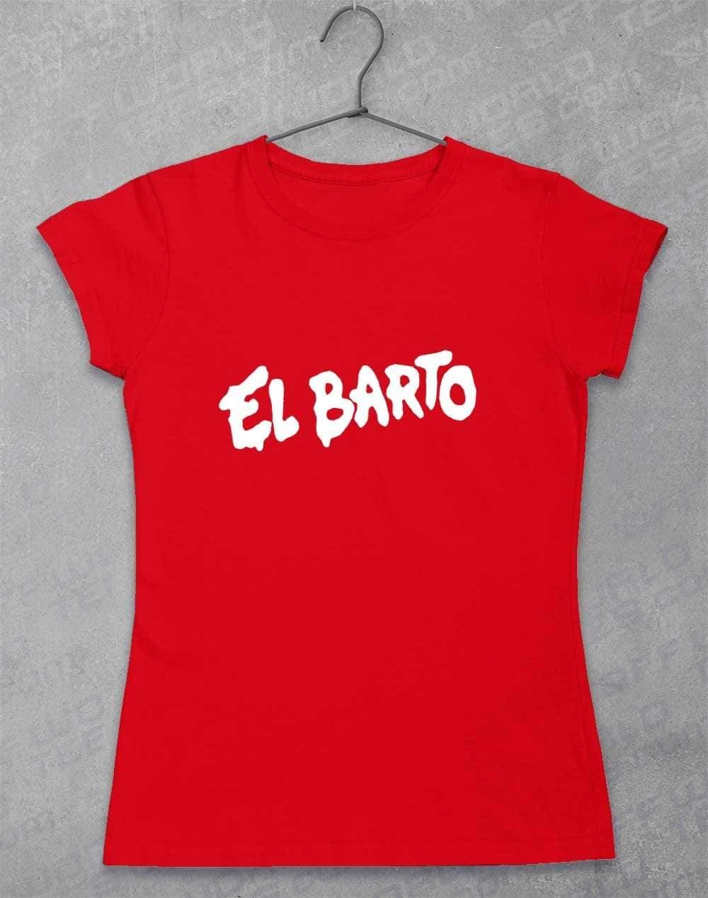 El Barto Tag Womens T-Shirt 8-10 / Red  - Off World Tees