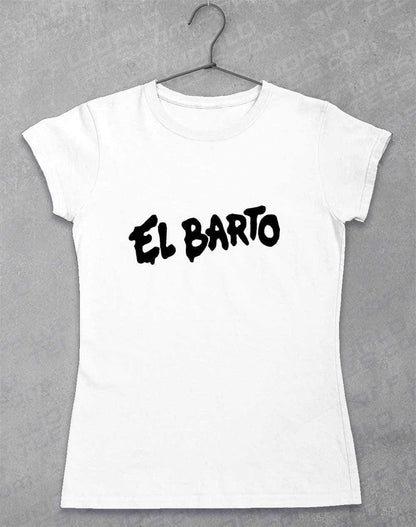 El Barto Tag Womens T-Shirt 8-10 / White  - Off World Tees