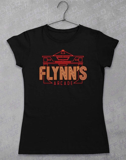 Flynn's Arcade - Women's T-Shirt 8-10 / Black  - Off World Tees