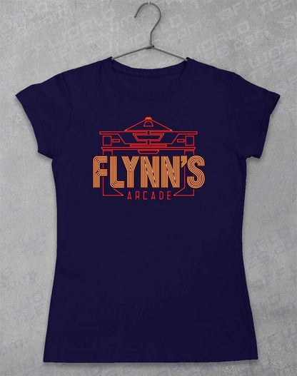 Flynn's Arcade - Women's T-Shirt 8-10 / Navy  - Off World Tees