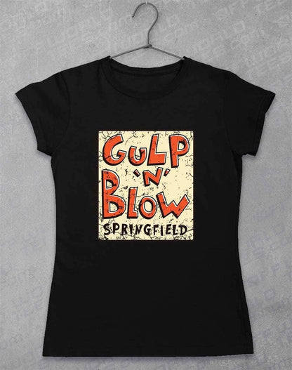 Gulp N Blow Womens T-Shirt 8-10 / Black  - Off World Tees